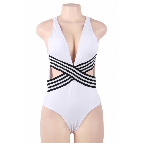 YesX YX962 One Piece Swimsuit White YesX YX962 One Piece Swimsuit White