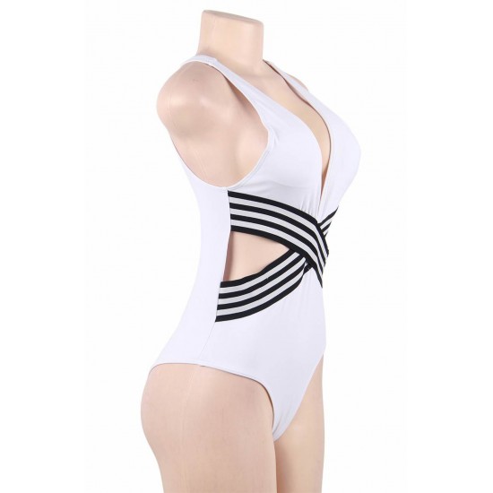 YesX YX962 One Piece Swimsuit White YesX YX962 One Piece Swimsuit White