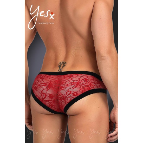 YesX YX974 Men's Brief Red/Black
