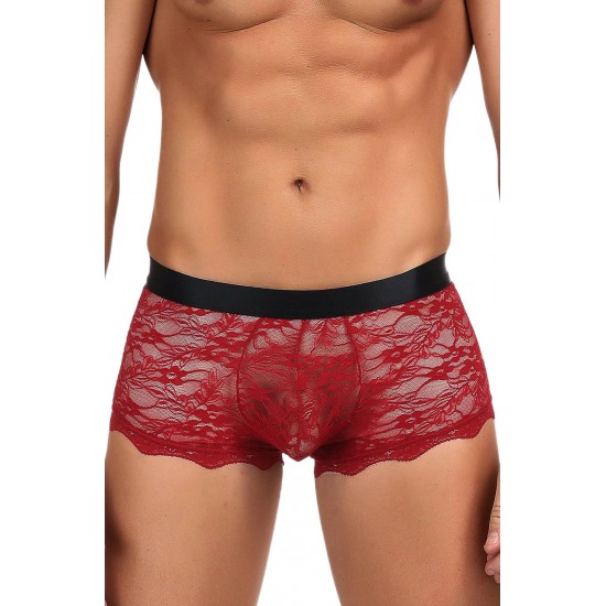 YesX YX976 Mens Boxer Brief Red/Black
