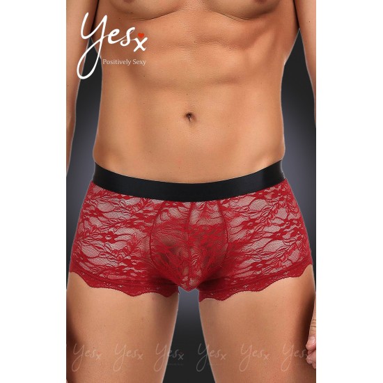 YesX YX976 Mens Boxer Brief Red/Black