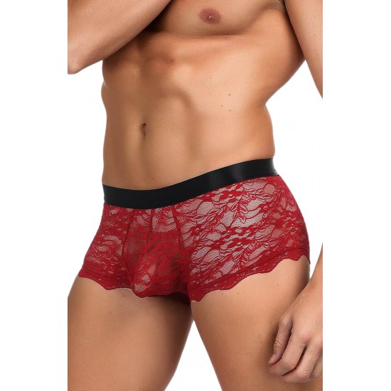 YesX YX976 Mens Boxer Brief Red/Black