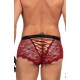 YesX YX976 Mens Boxer Brief Red/Black