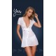 Yesx YX169 3pc Gown,panty & Belt White