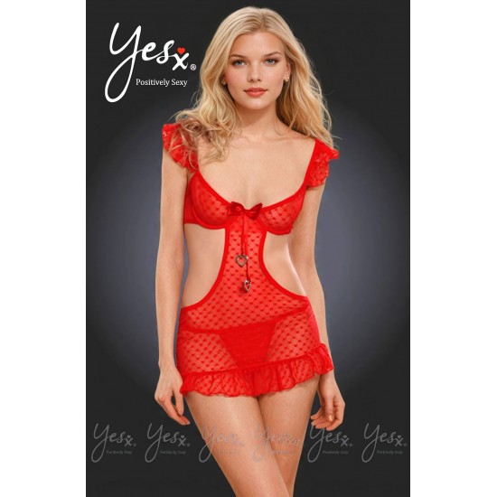 YesX YX518 Skirt Set Red