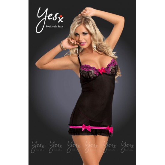 YesX YX673 Dress Rose/Black
