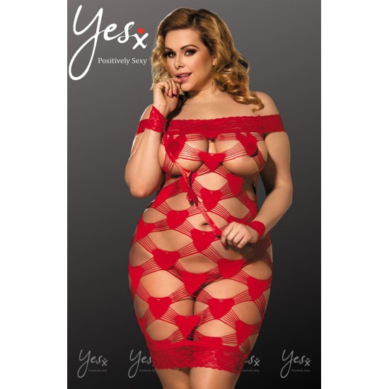 YesX YX822Q Plus Size Hearts & Handcuffs!