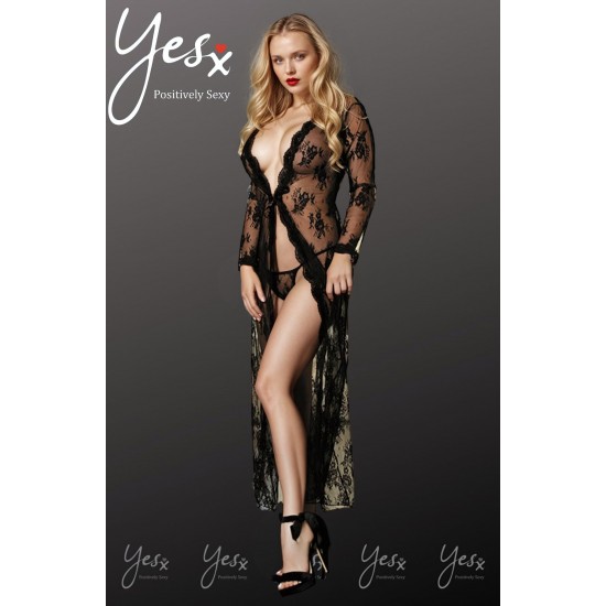YesX YX824 Dressing Gown Black