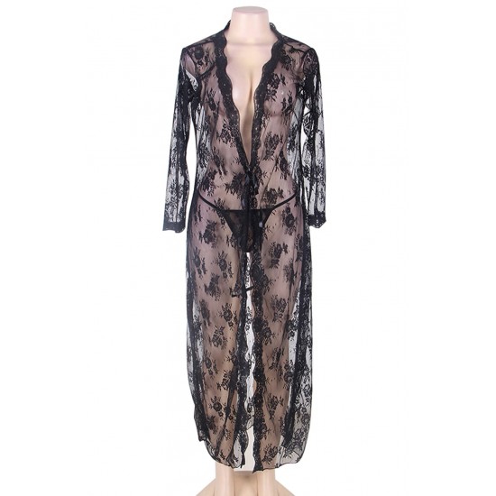 YesX YX824 Dressing Gown Black