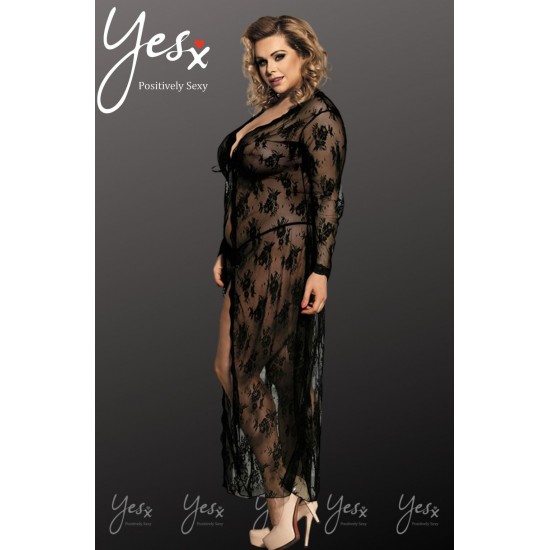 YesX YX824Q Long Black Gown