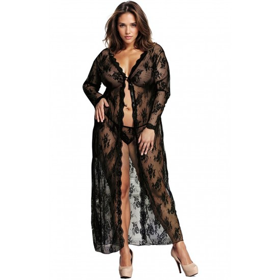 YesX YX824Q Long Black Gown