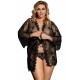 YesX YX827Q Robe Set Black - Up to 6XL