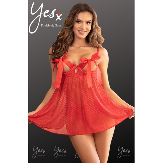 YesX YX841 Red Babydoll Set