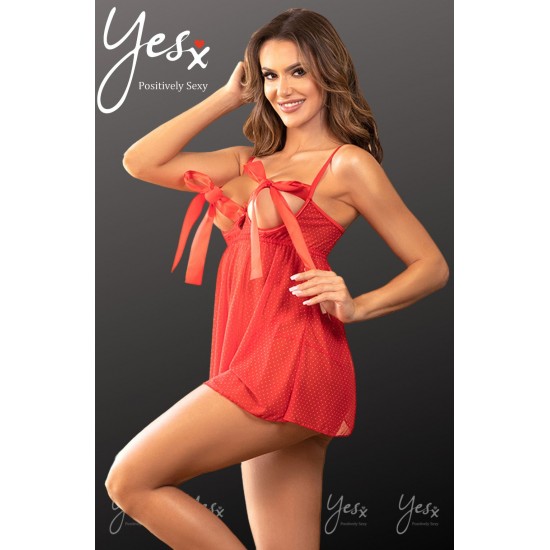 YesX YX841 Red Babydoll Set