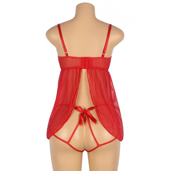 YesX YX841 Red Babydoll Set
