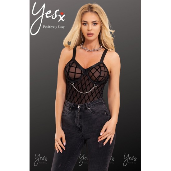 YesX YX846 Black Bodysuit YesX YX846 Black Bodysuit