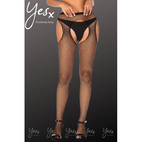 YesX YX850 Sparkly Fishnet Black YesX YX850 Sparkly Fishnet Black