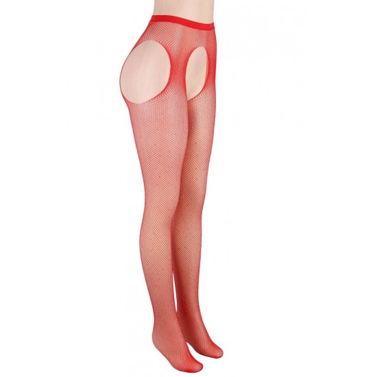 YesX YX852 Sparkly Fishnet Red YesX YX852 Sparkly Fishnet Red