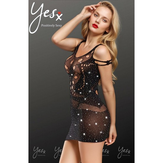 YesX YX853 Sparkly Black Dress YesX YX853 Sparkly Black Dress