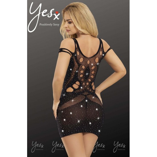 YesX YX853 Sparkly Black Dress YesX YX853 Sparkly Black Dress