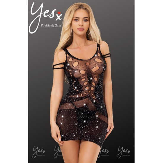 YesX YX853 Sparkly Black Dress YesX YX853 Sparkly Black Dress