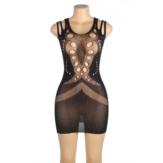 YesX YX853 Sparkly Black Dress YesX YX853 Sparkly Black Dress