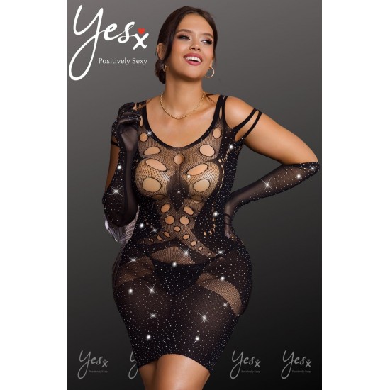 YesX YX853Q Sparkly Black Dress YesX YX853Q Sparkly Black Dress