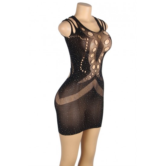 YesX YX853Q Sparkly Black Dress YesX YX853Q Sparkly Black Dress