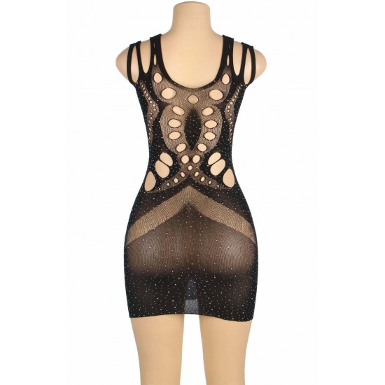 YesX YX853Q Sparkly Black Dress YesX YX853Q Sparkly Black Dress