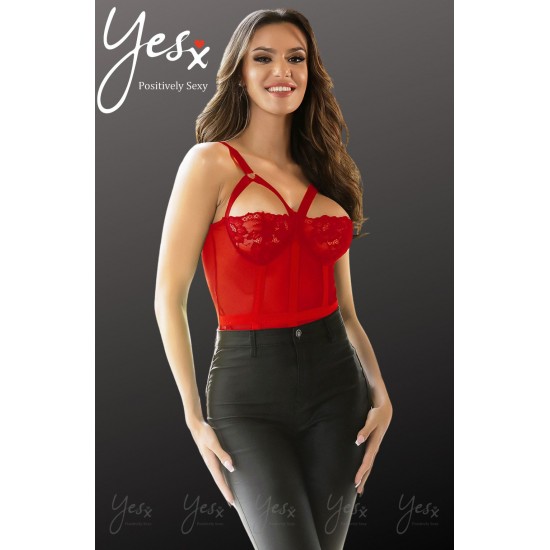 YesX YX858 Red Bodysuit YesX YX858 Red Bodysuit