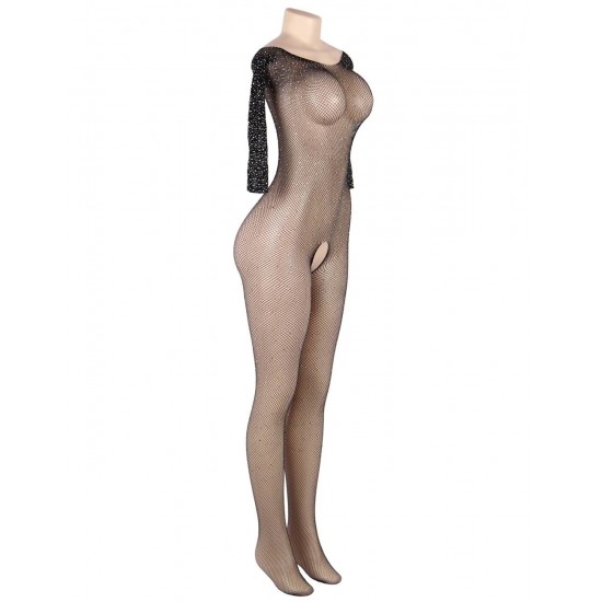 YesX YX864Q Fishnet Sparkly Bodystocking Up To 5XL YesX YX864Q Fishnet Sparkly Bodystocking Up To 5XL