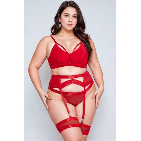 YesX YX870Q Bondage Garter Bra Set Up To 2XL YesX YX870Q Bondage Garter Bra Set Up To 2XL
