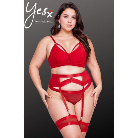 YesX YX870Q Bondage Garter Bra Set Up To 2XL YesX YX870Q Bondage Garter Bra Set Up To 2XL