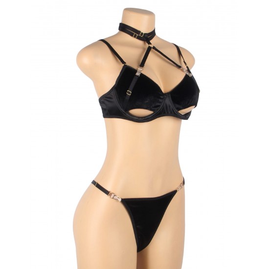 YesX YX871Q Hollow Cut Halter Bra Set YesX YX871Q Hollow Cut Halter Bra Set