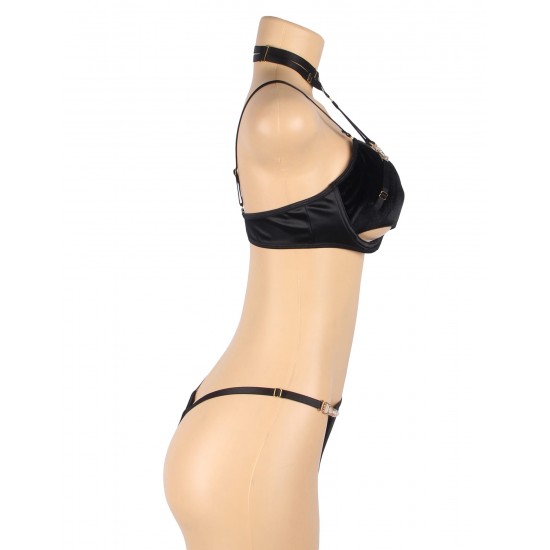 YesX YX871Q Hollow Cut Halter Bra Set YesX YX871Q Hollow Cut Halter Bra Set