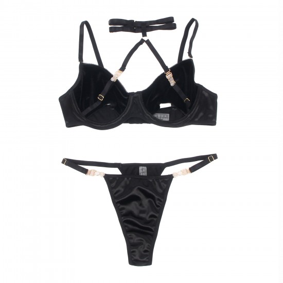 YesX YX871Q Hollow Cut Halter Bra Set YesX YX871Q Hollow Cut Halter Bra Set