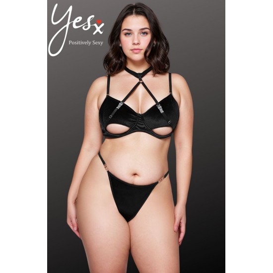 YesX YX871Q Hollow Cut Halter Bra Set YesX YX871Q Hollow Cut Halter Bra Set