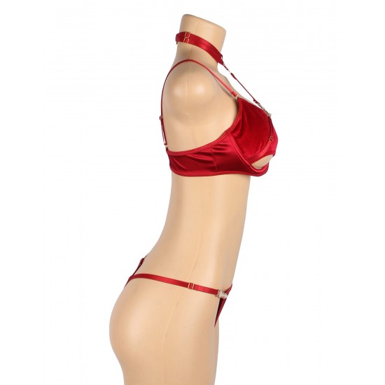 YesX YX872 Hollow Cut Halter Bra Set YesX YX872 Hollow Cut Halter Bra Set