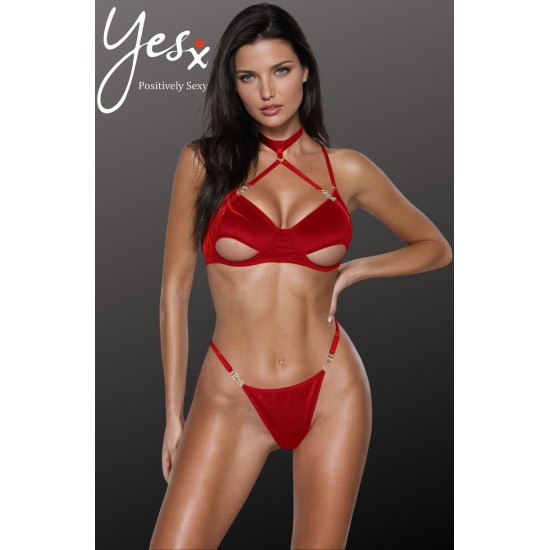 YesX YX872 Hollow Cut Halter Bra Set YesX YX872 Hollow Cut Halter Bra Set