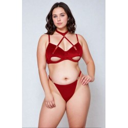 YesX YX872Q Hollow Cut Halter Bra Set Up To 2XL YesX YX872Q Hollow Cut Halter Bra Set Up To 2XL