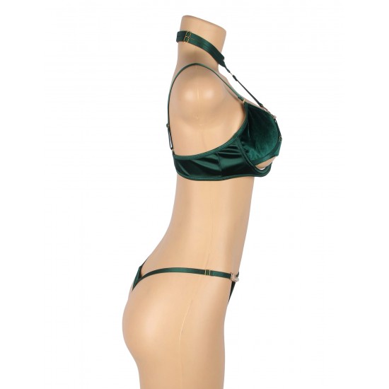 YesX YX873Q Hollow Cut Halter Bra Set