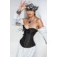 YesX YX886 Stunning Black Borcade Corset Up to 5XL