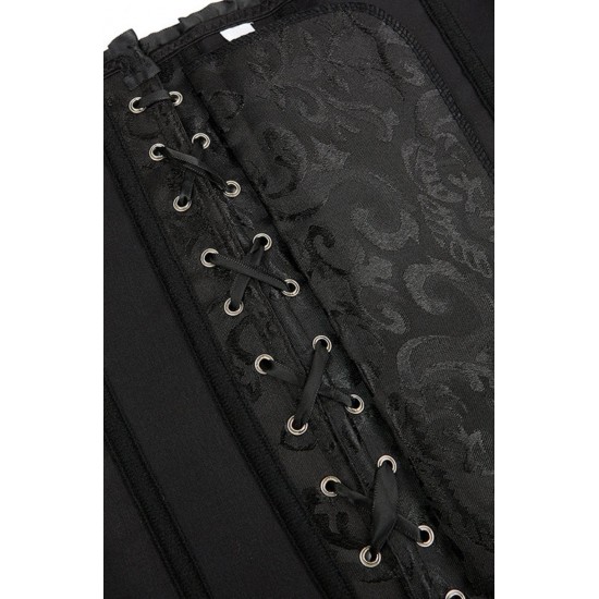 YesX YX886 Stunning Black Borcade Corset Up to 5XL