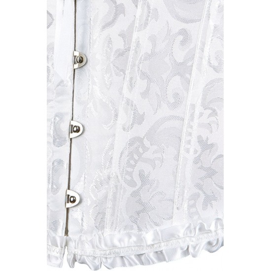 YesX YX887 Elegant White Brocade Corset up to 2XL YesX YX887 Elegant White Brocade Corset up to 2XL