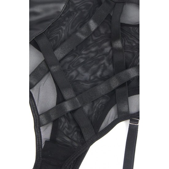 YesX YX890 Black Faux Leather Look & Mesh YesX YX890 Black Faux Leather Look & Mesh