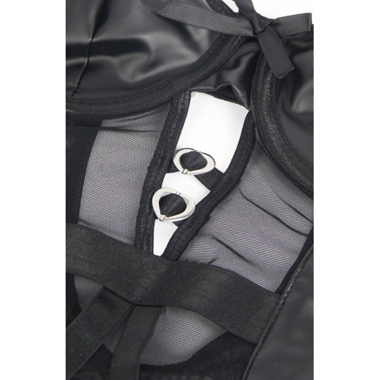 YesX YX890 Black Faux Leather Look & Mesh YesX YX890 Black Faux Leather Look & Mesh