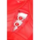 YesX YX891 Red Faux Leather Look & Mesh YesX YX891 Red Faux Leather Look & Mesh