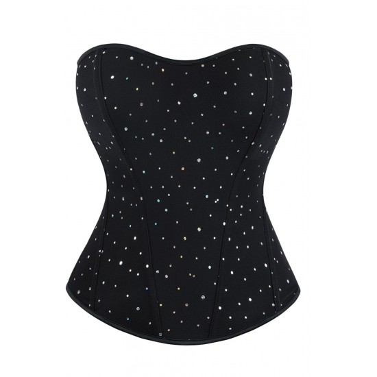 YesX YX895 Sequin Corset Black YesX YX895 Sequin Corset Black