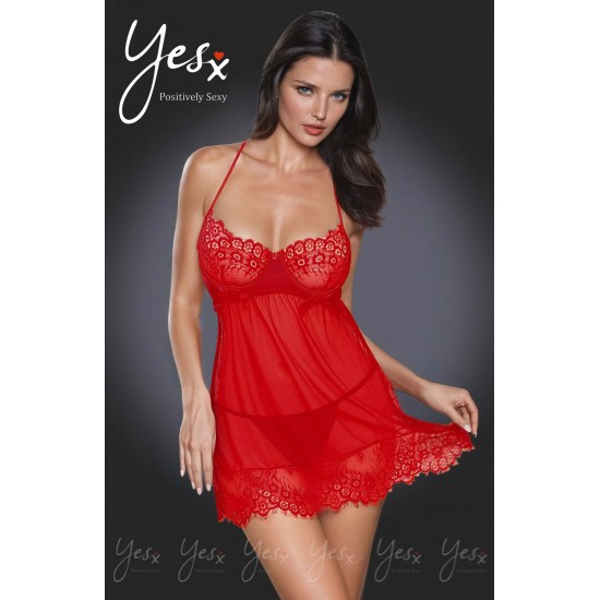 YesX YX952 Red Babydoll Set