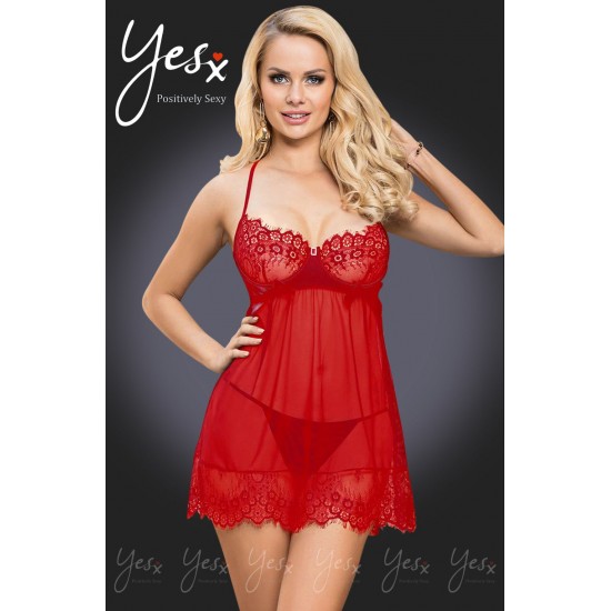 YesX YX952 Red Babydoll Set